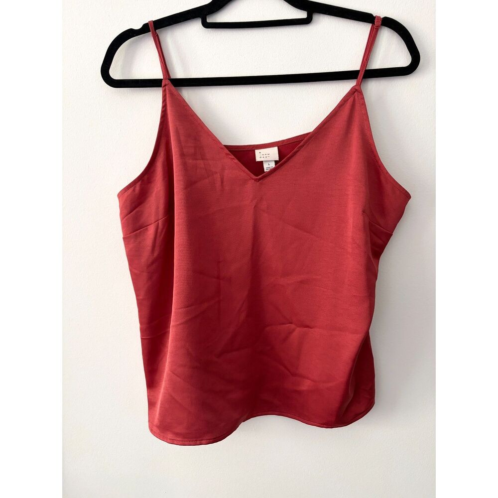 A New Day Women's Cami Tank Top Rust Terracotta Size Large L